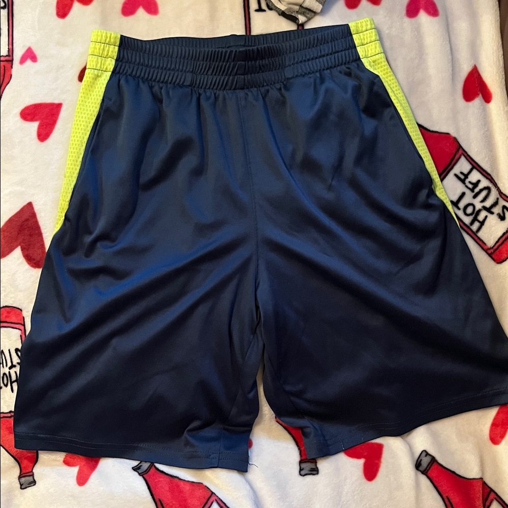 Kid’s Puma Navy and Yellow Athletic Shorts